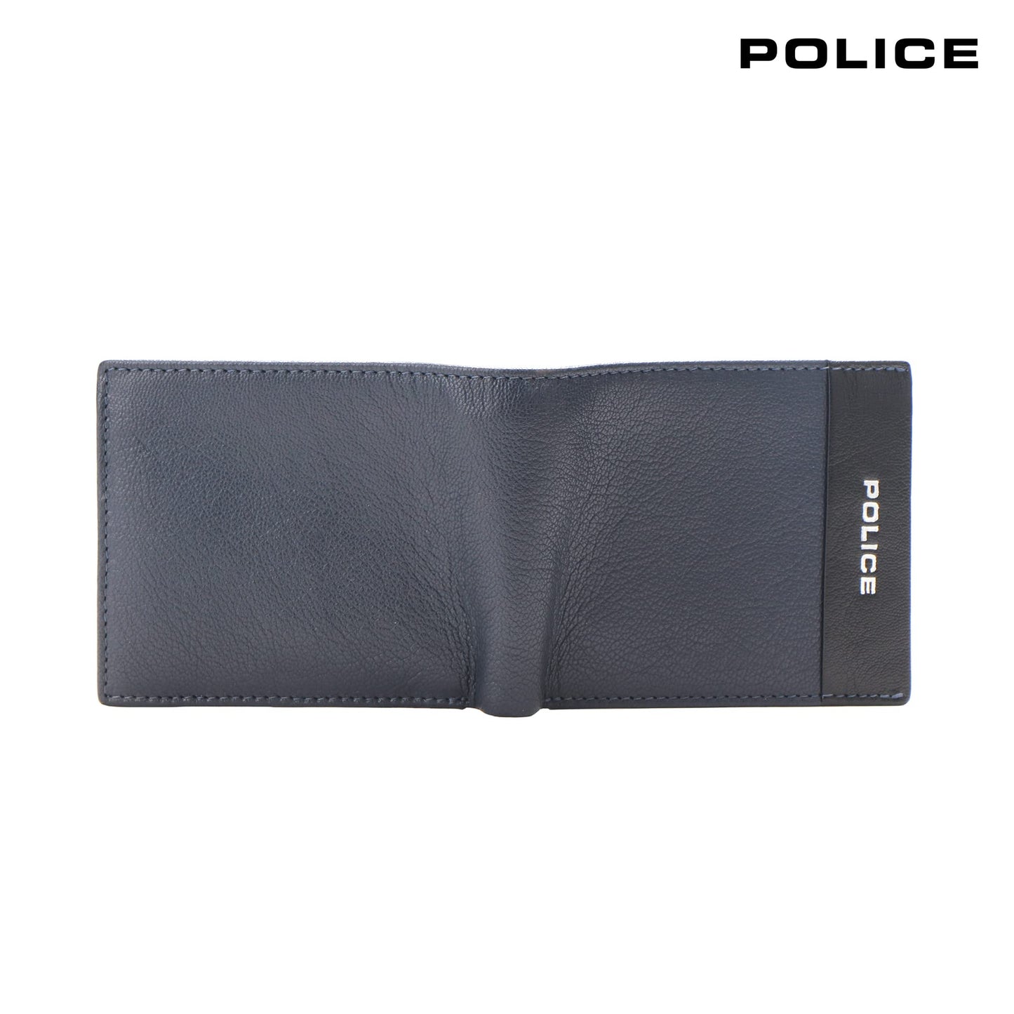 Police Rapodo Genuine Leather Men's Bifold Coin Wallet|Gents Leather Purse with Card Holder, Coin Pocket, Gifts for Men - Navy/Black