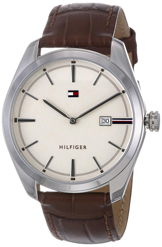 Tommy Hilfiger Analog Beige Dial Women's Leather Watch-TH1710430W