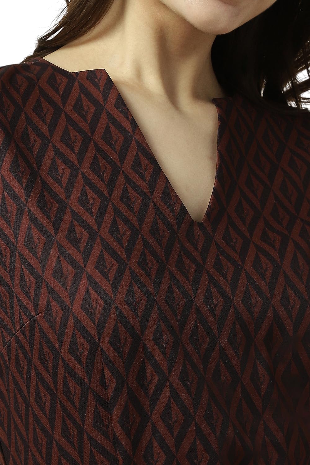 Allen Solly Women's Polyester Modern Knee-Length Dress