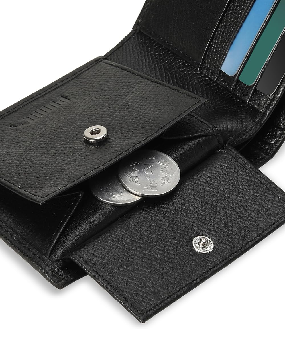 Puma Unisex-Adult Leather Plain Wallet, Black (9105801)