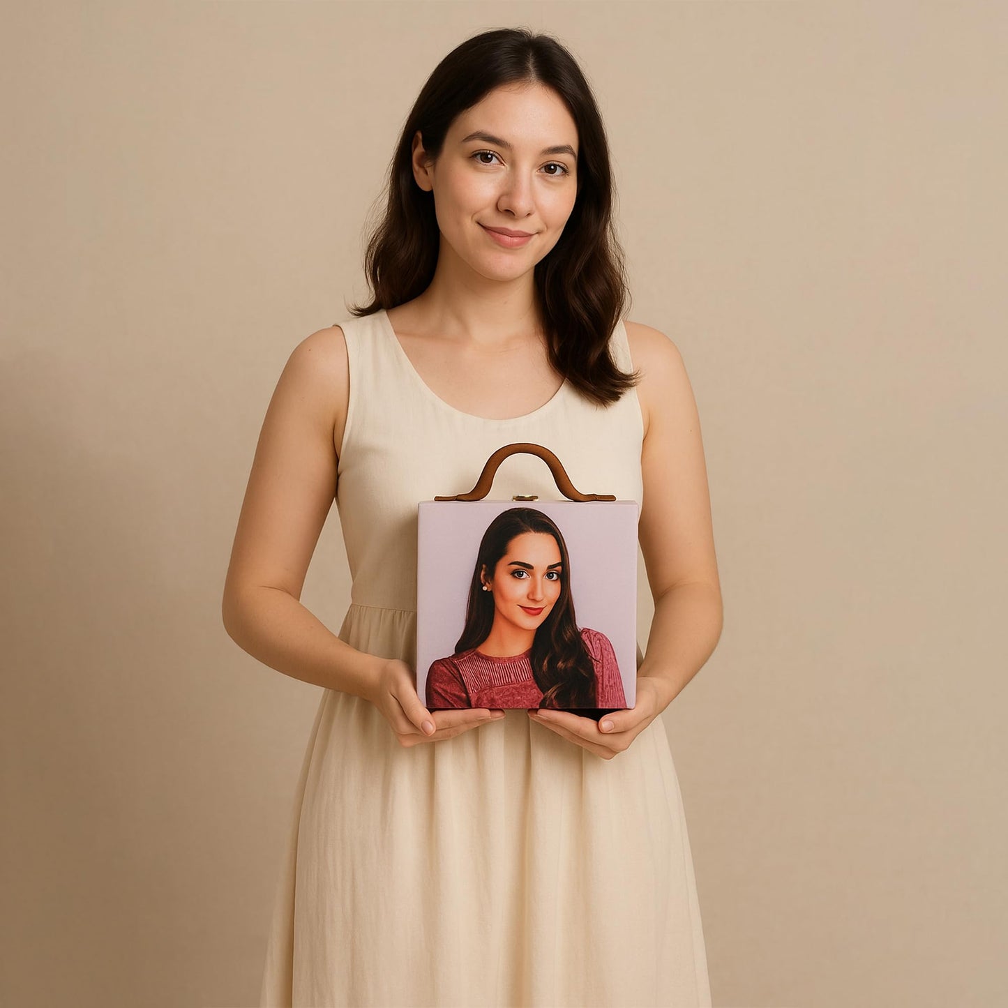 Artklim Portrait Caricature Customized Clutch Bag for Women | Customized Gifts for Women & Girls | Customized Gift