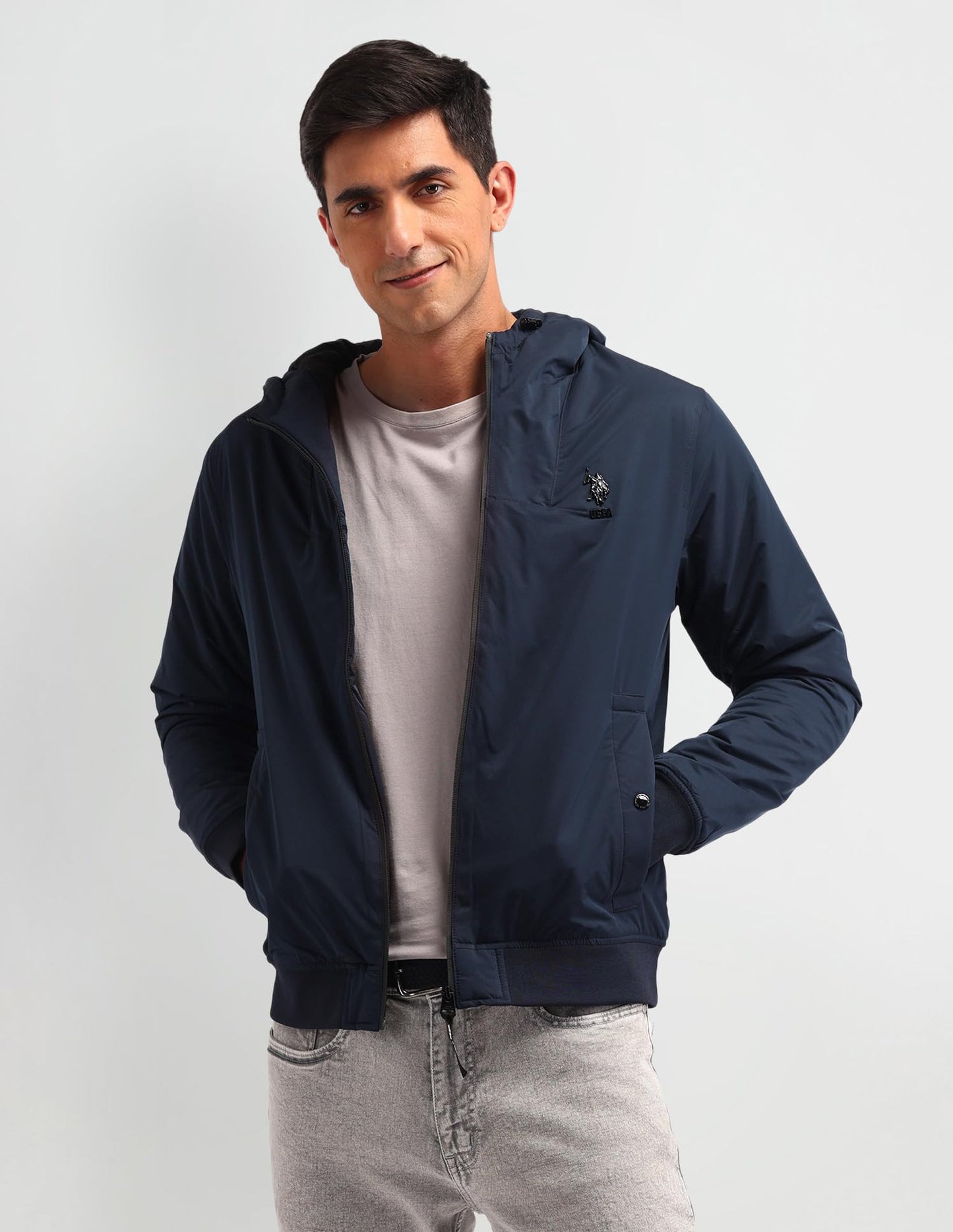U.S. Polo Assn. Denim Co. Men's A-Line Coat (UDJCK1404_Navy
