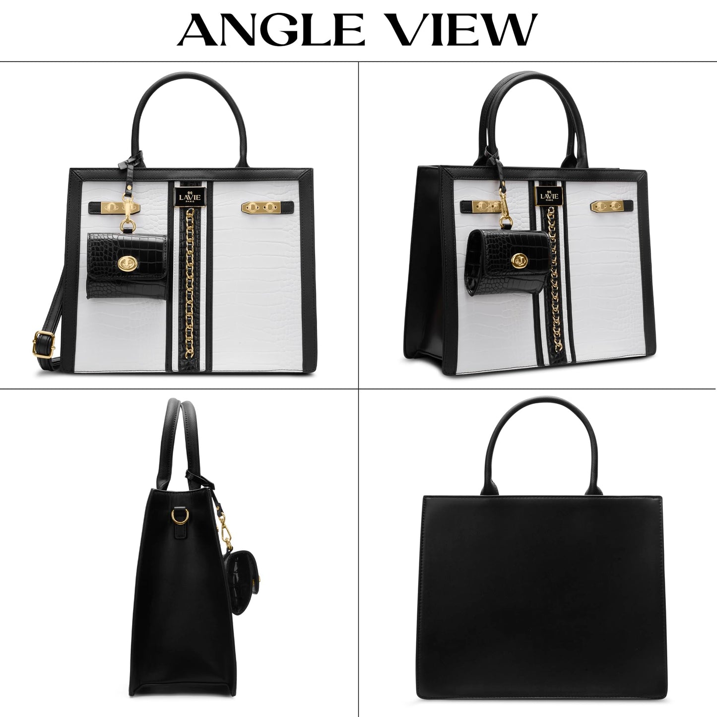 LAVIE PARIS Women's Louvre Chain Satchel Bag | Satchel Handbag for Work | Ladies Purse | Stylish Shoulder Bag | Gift for Women