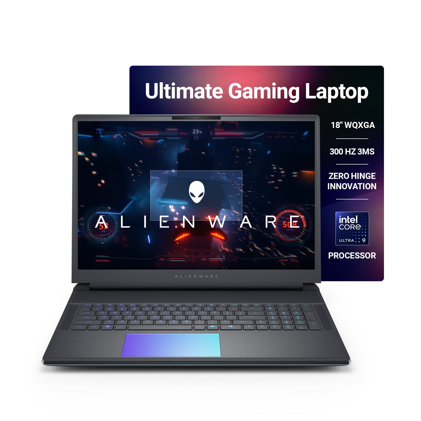 Alienware 18 Area-51 Gaming Laptop, AI Enabled Core Ultra 9 275HX Proc, 32GB DDR5, 2TB SSD, RTX 5080 16GB GDDR7 Graphics, 18.0" WQXGA 300Hz 500 nits Display, Liquid Teal Color, Win 11 + MSO'24,4.34kg