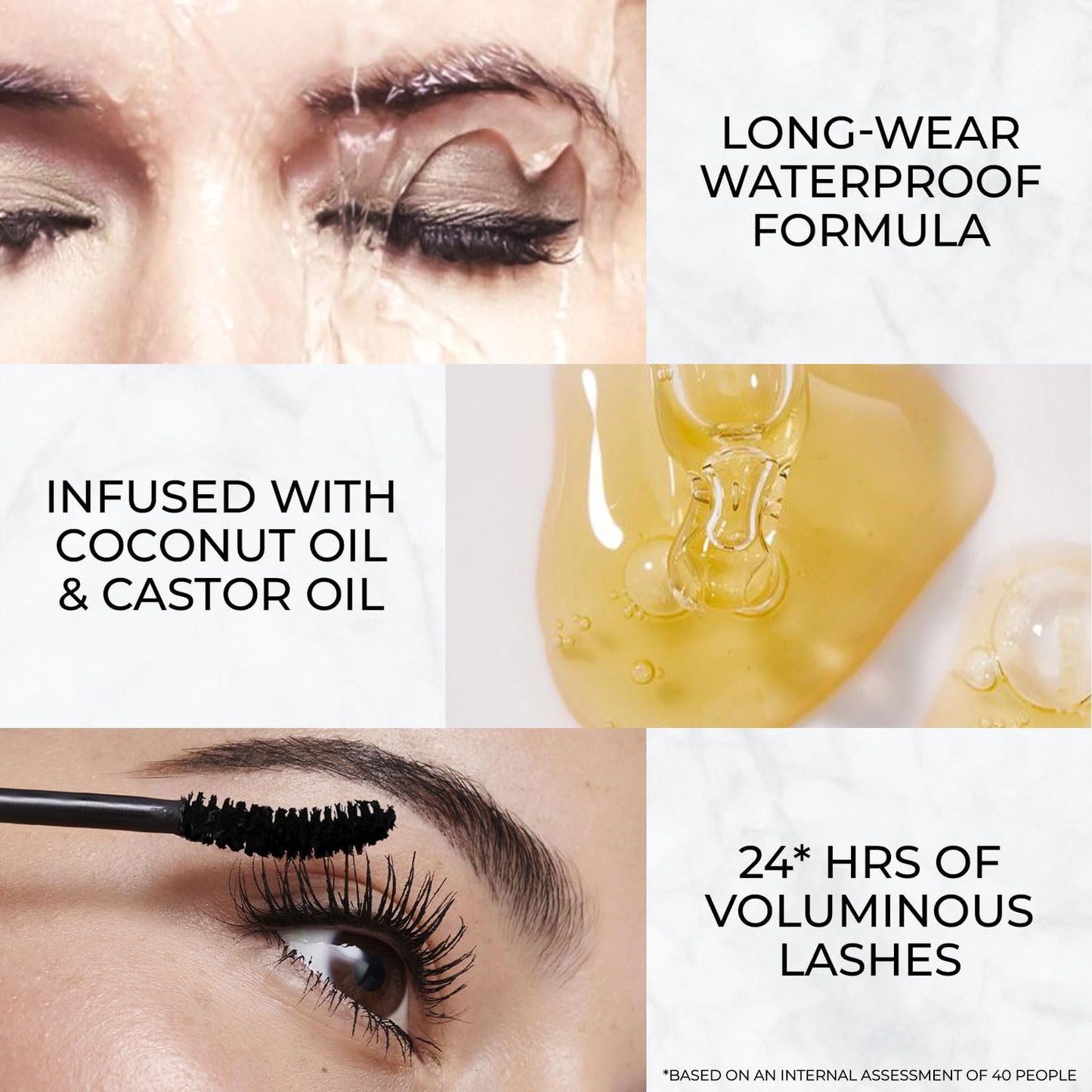 Just Herbs Serum Infused Volume Boost Mascara Highly Pigmented Waterproof Long Lasting 8ml