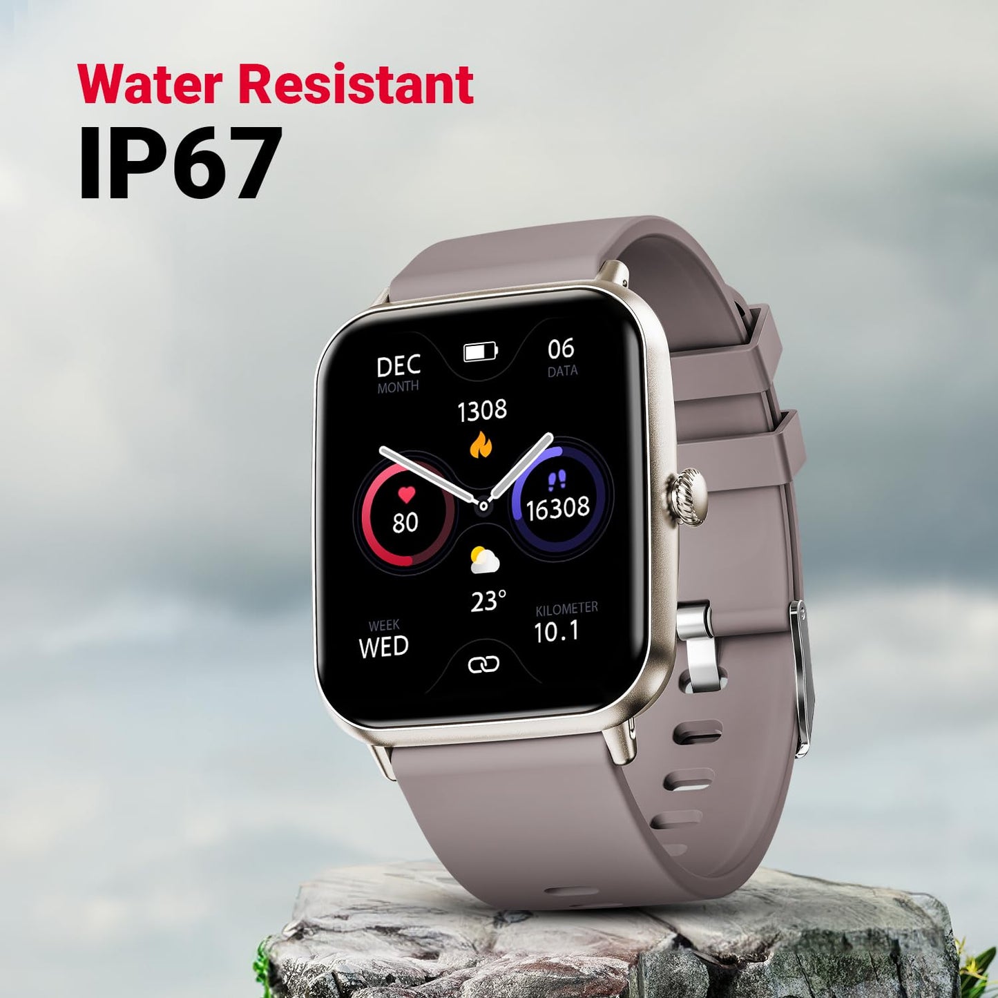 Fire-Boltt Ninja Call Pro Plus Smart Watch 1.83 inch with Bluetooth Calling, AI Voice Assistance, 100 Sports Modes IP67 Rating, 240 * 280 Pixel High Resolution (Cinnamon Slate)