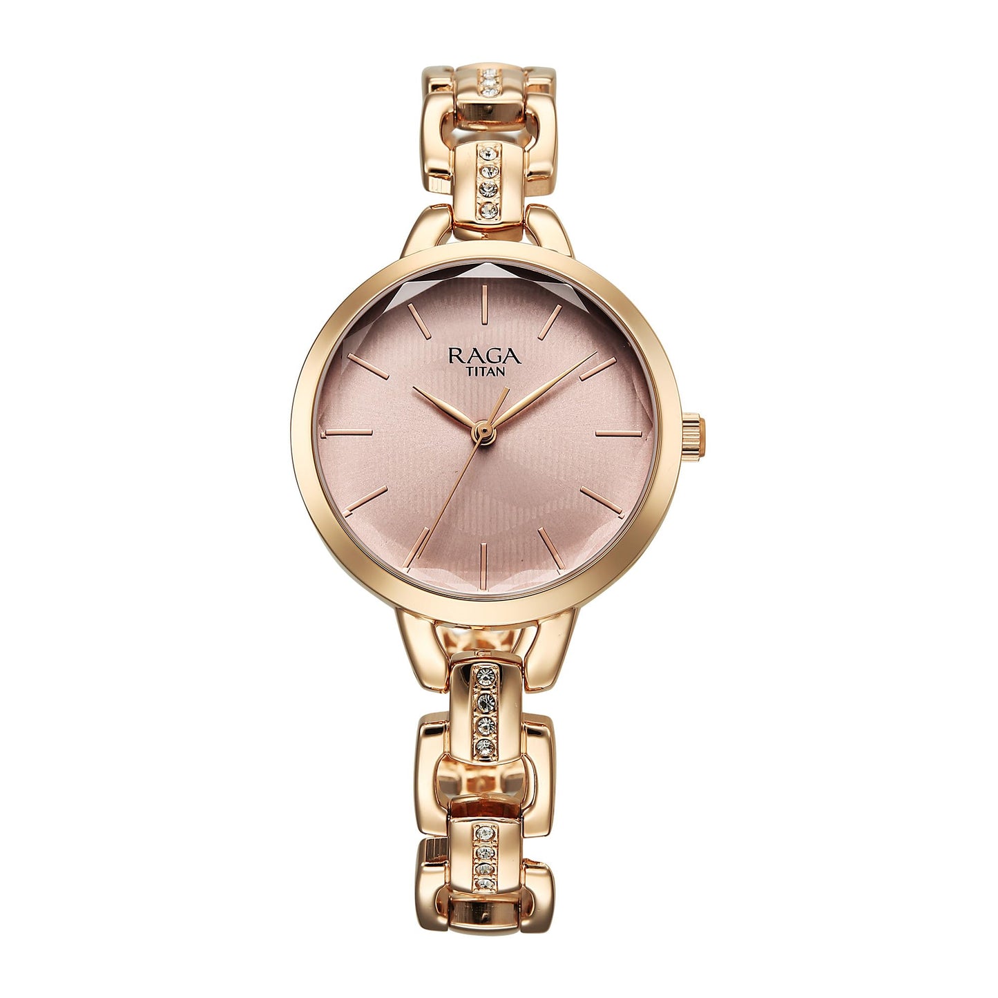 Titan Analog Rose Gold Dial Women's Watch-95352WM01