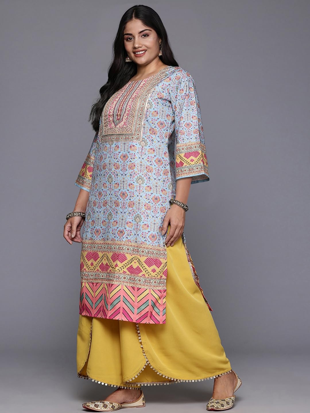 Ahalyaa A Plus Women's Polyester Geometric Coord Sets (AP-AHKUDUPZ-COMBO-974 Multicolour