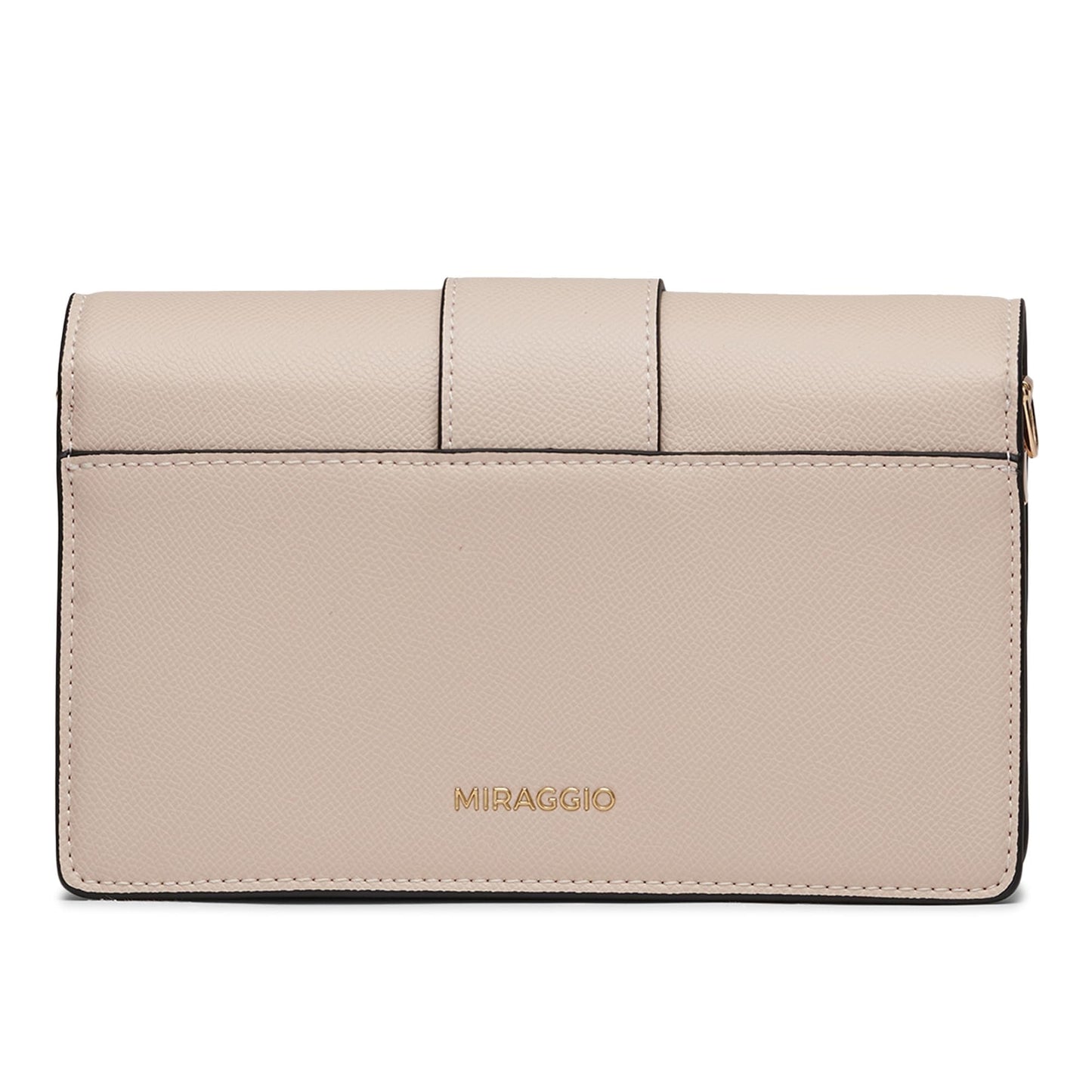 Miraggio Women Adrianne Sling Bag With Adjustable & Detachable Broad Strap |Casual Sling Bags Stylish | Structured Crossbody Bag, Beige