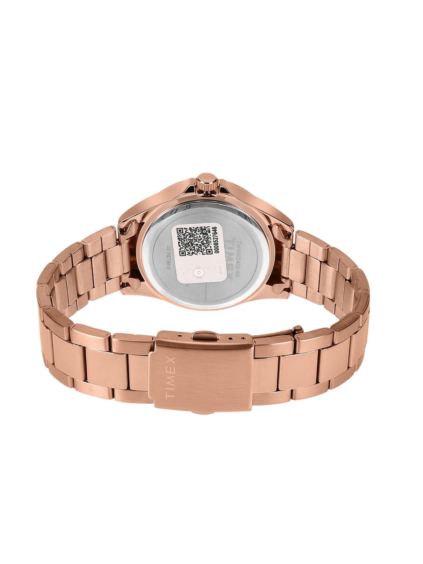 TIMEX Analog Watch for Women with Green Round Dial & Rose Gold Stainless Steel Bracelet Band Water Resistant Women's Wrist Watches - TW000Z402