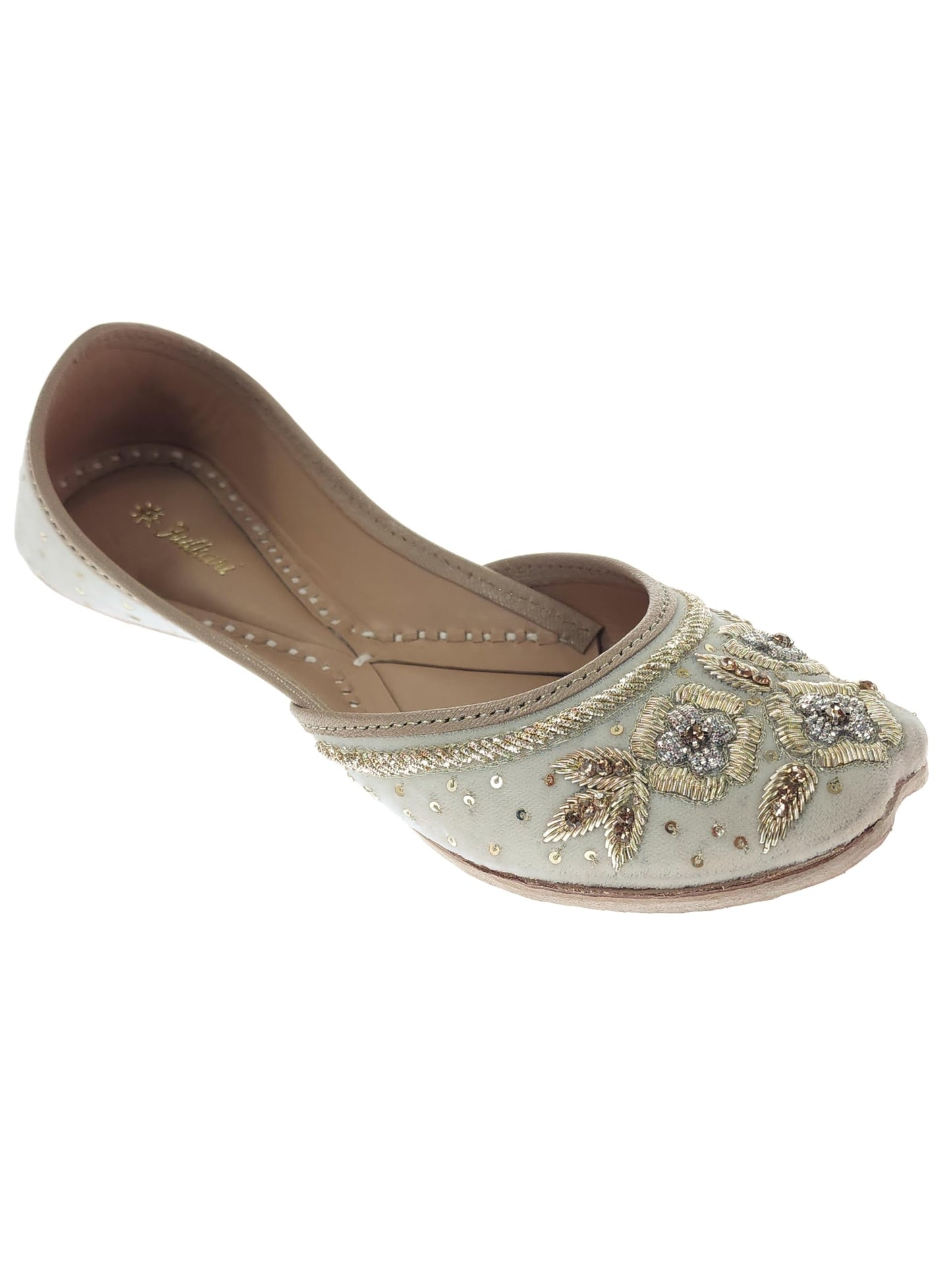 Fulkari Formal Shoes for Women – Elegant & Comfortable Office Wear, Stylish Leather Finish, Cushioned Insole, Ideal for Work, Business Meetings & Formal Events (Beige Gold,Size-7)