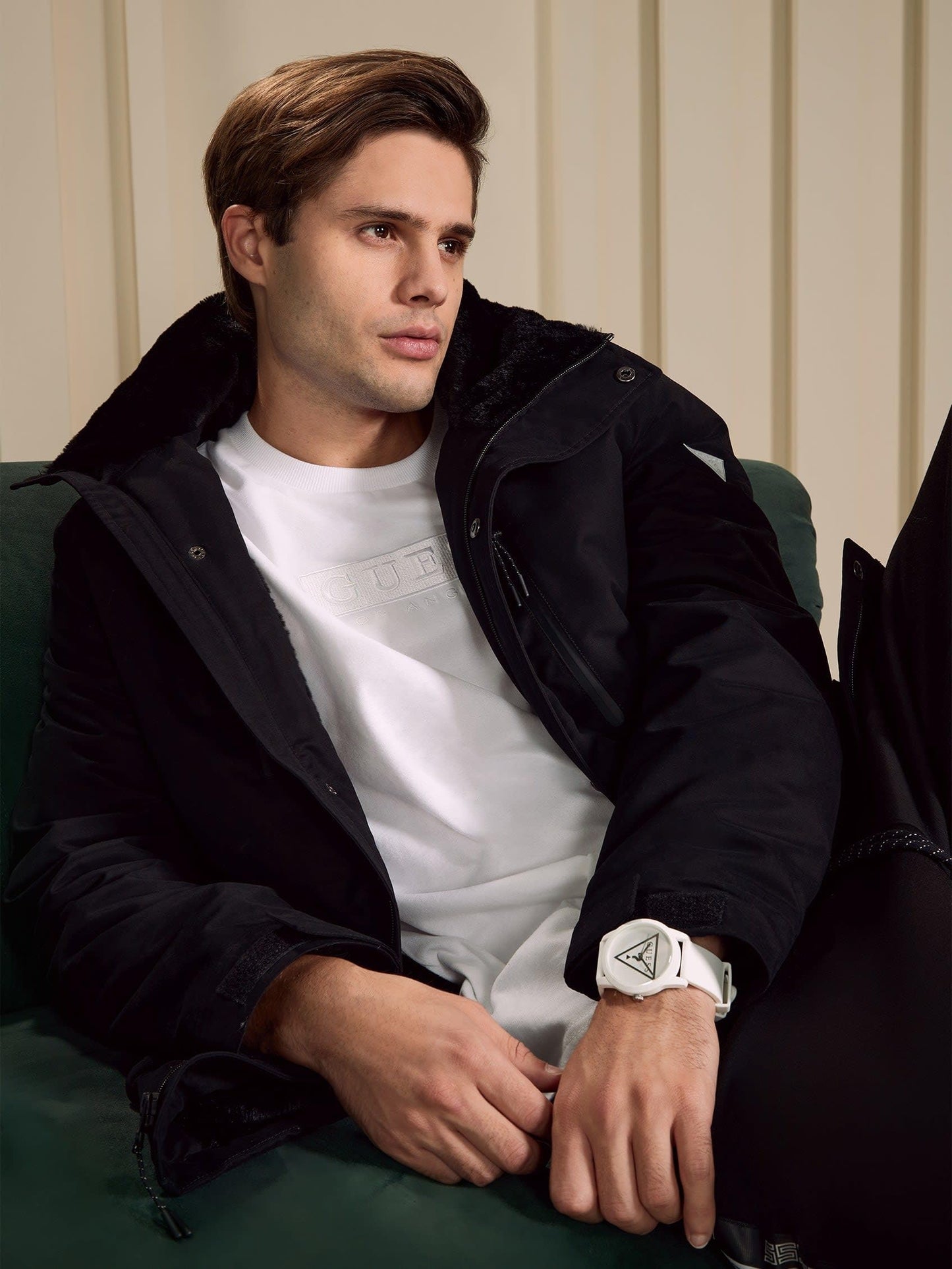 GUESS Analog White Dial Women's Watch-U1336L1M