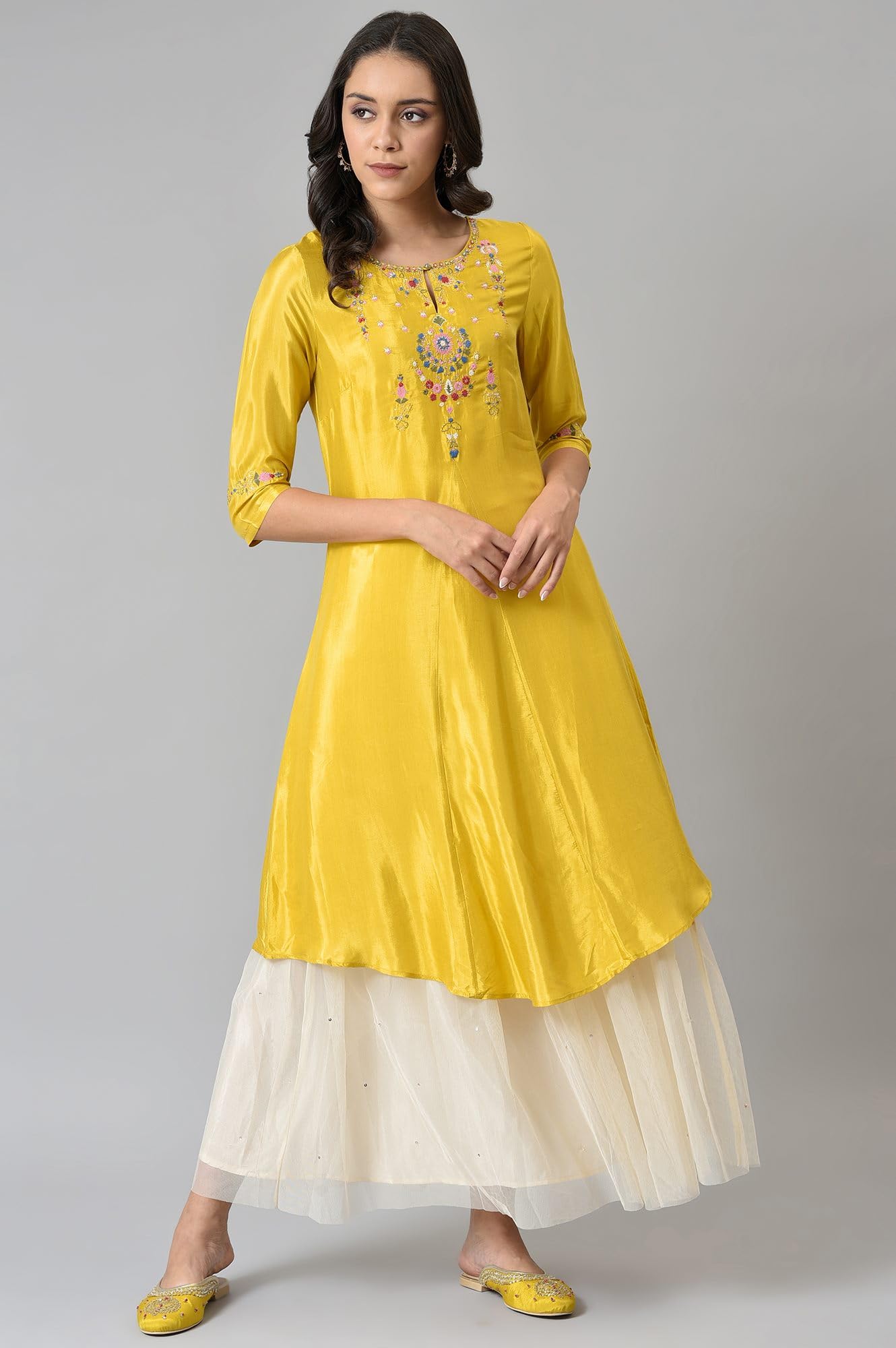 W for Woman Off-White Sequins Mesh Skirt_22AUW50471-217926_L