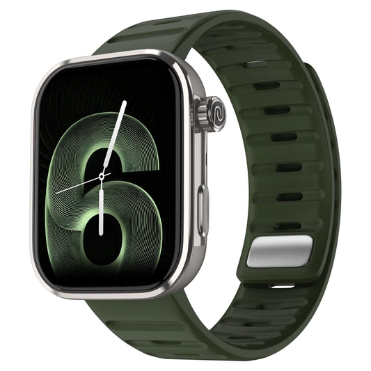 Noise Pro 6 Max Smart Watch:Intelligent AI, Endless AI Watch Faces, AI Companion, 1.96” AMOLED, Stainless Steel Build, Built-in GPS, 5 ATM, EN2 Processor, for iOS & Android(Green Titanium)