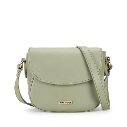 Fastrack Women's Chic Sling Bag | Adjustable Sling Belt, Inner Zip and Slip Pockets | Effortless Everyday Style | Women's Handbags | Sling for Casual Carry, Grey