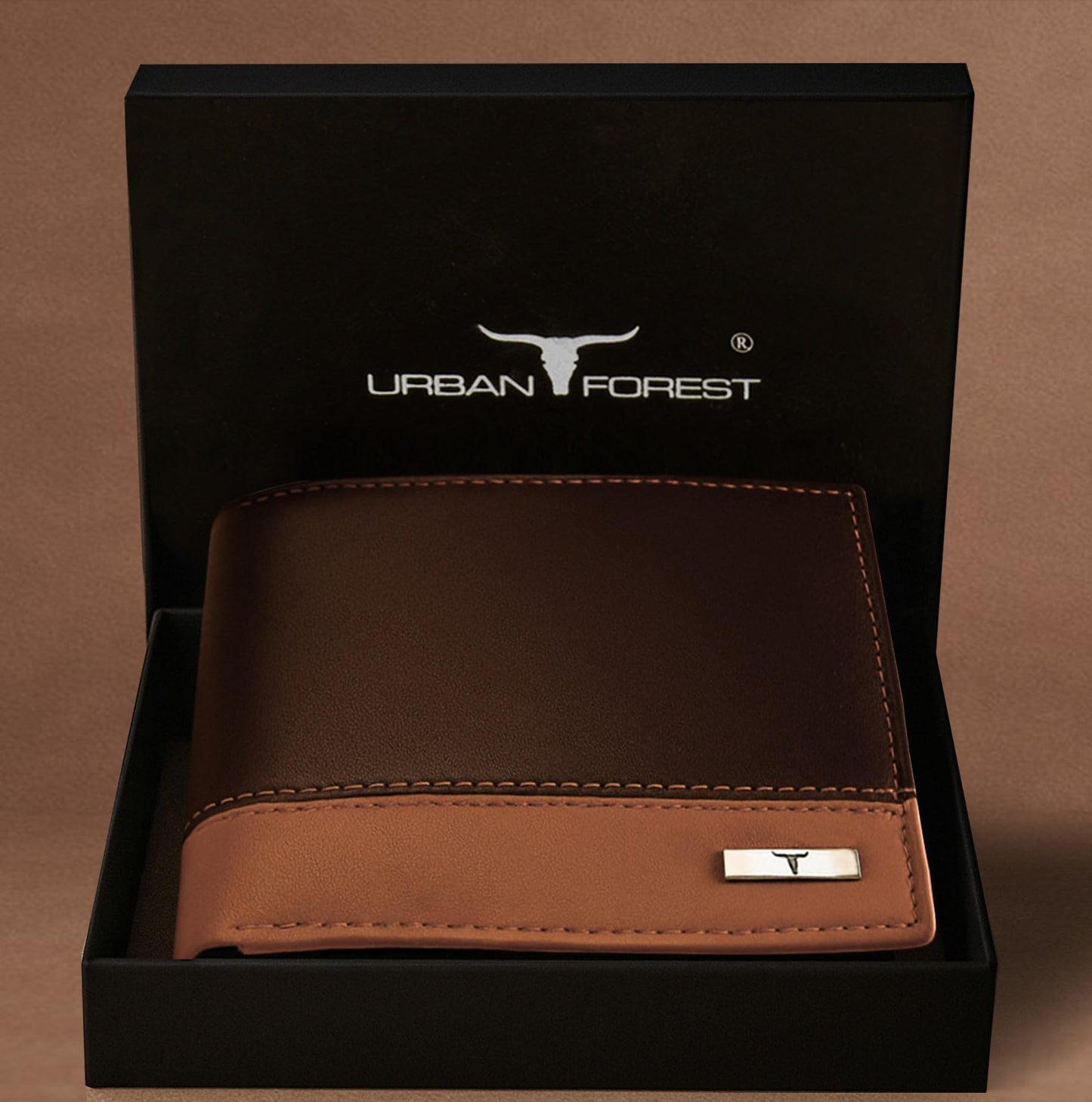 URBAN FOREST Seattle Brown/Cognac Leather Wallet for Men