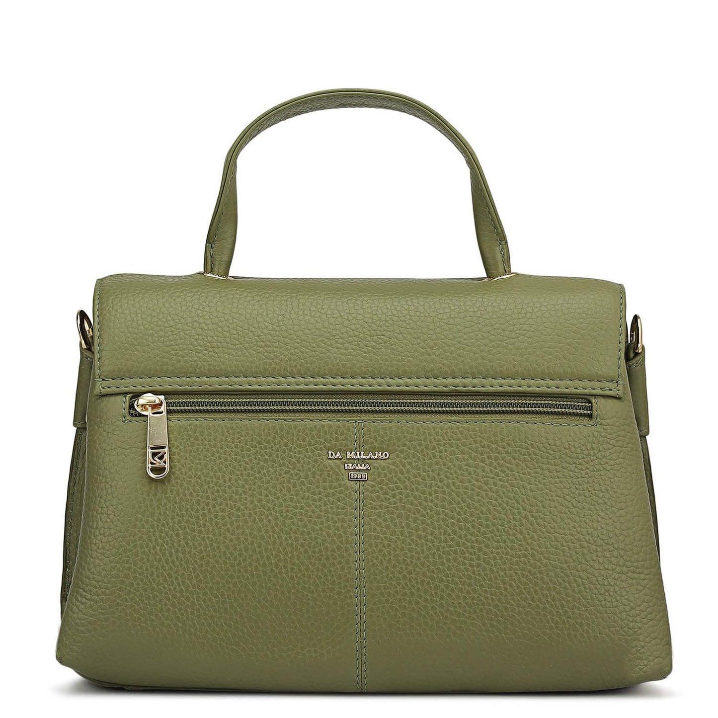 Da Milano Leather Satchel for Women - Green