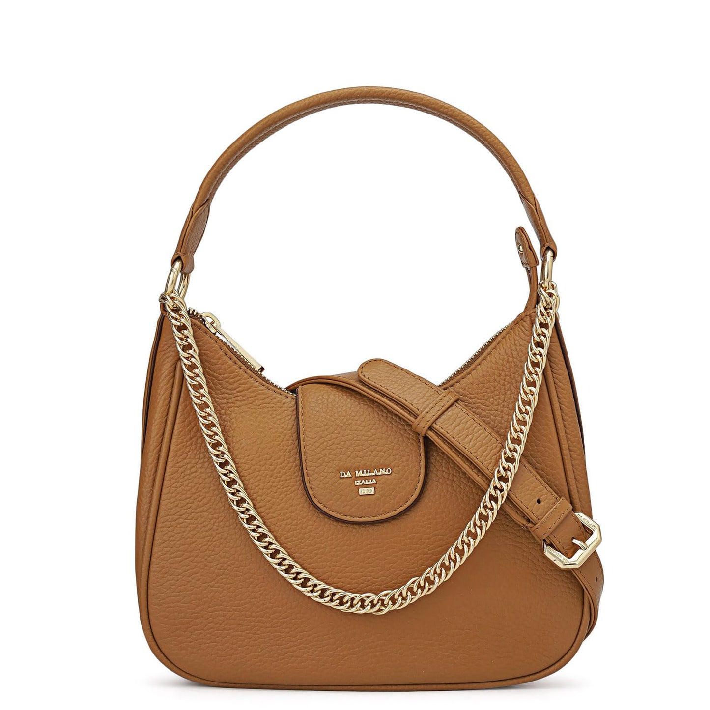 Da Milano Leather Sling Bag for Women - Brown (01682OL)