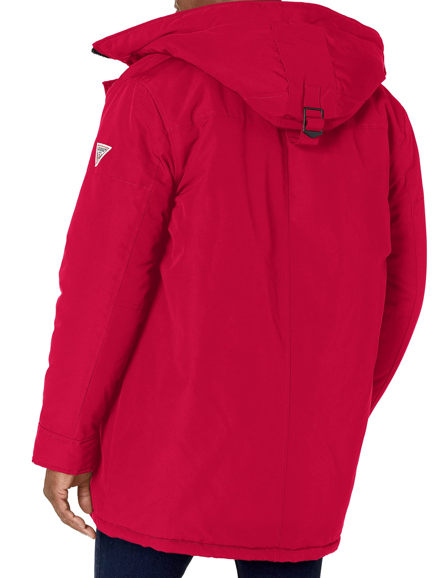 GUESS Men's Heavy Weight Parka Jacket, Red, Extra Large