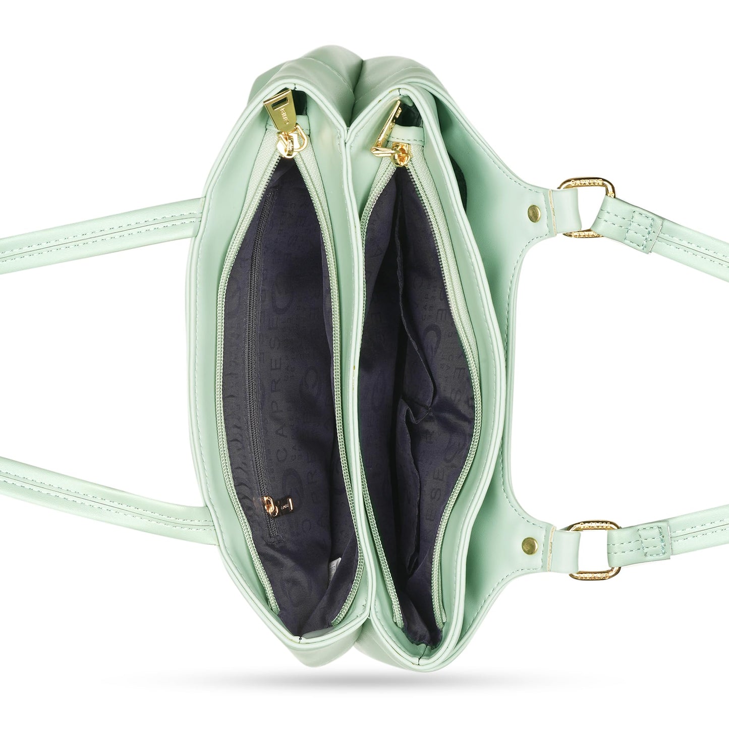 Caprese Jessica Tote Medium Green Bag for Women|Stylish, Durable, Multi-Compartment Design for Work, Travel, Shopping |Comfortable Straps Shoulder Bag, Ideal for Laptop & Essentials