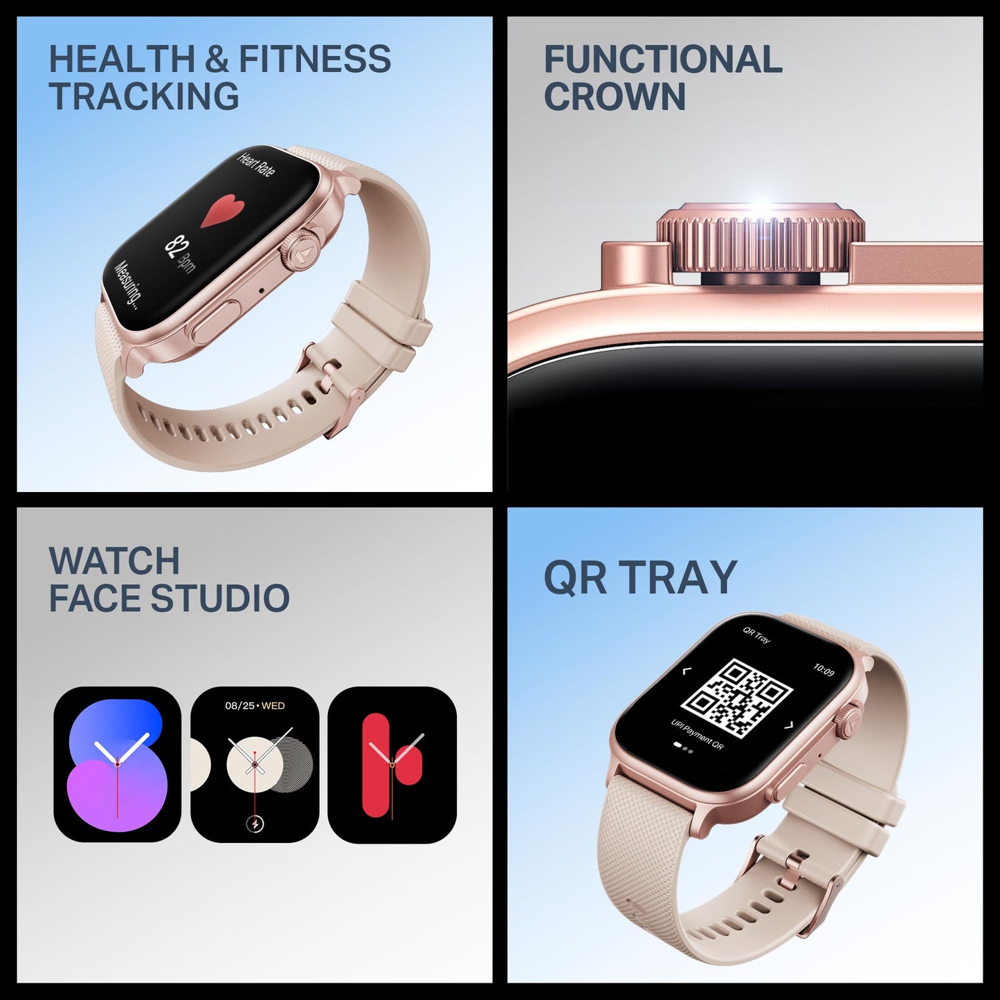 boAt New Launch Storm Infinity Max, 20 Days MAXIMUM Battery, Biggest Battery Capacity Ever! 2.01" (5.1cm)Display, Functional Crown, AI Nudges, BT Calling, Smart Watch for Men & Women (Cherry Blossom)