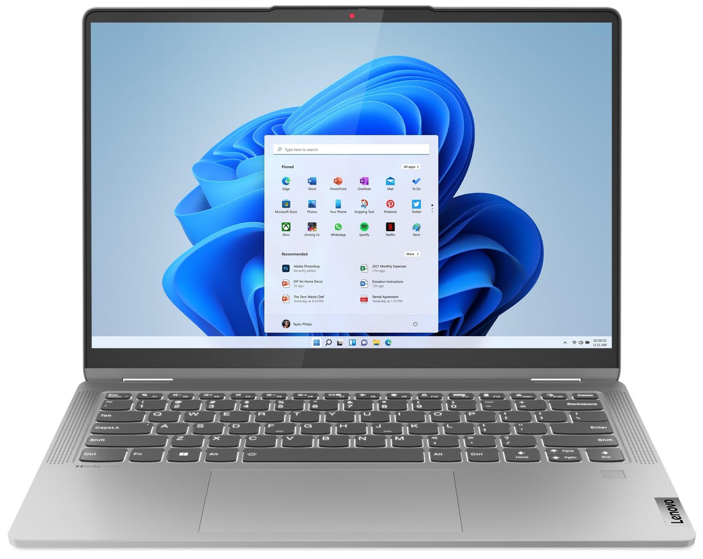 Lenovo IdeaPad Flex 5 AMD Ryzen 5 5625U (16GB RAM/512GB SSD/14 (35.5cm)/WUXGA IPS/Windows 11/Office Home 2024/Lenovo Digital Pen/1Yr ADP/Grey/1.5Kg), 82XX00G4IN Convertible Laptop