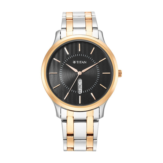 Titan Black Dial Analog Watch for Men-NR1825KM02