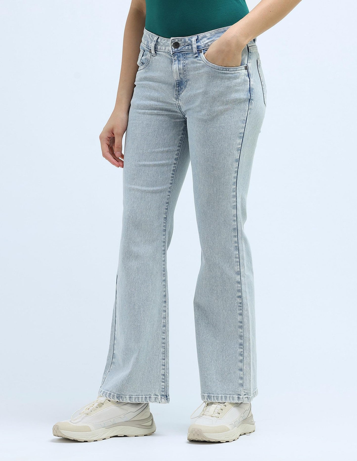 U.S. POLO ASSN. Mid Rise Boot Cut Jeans (UWAW24JEN265_Blue_28)