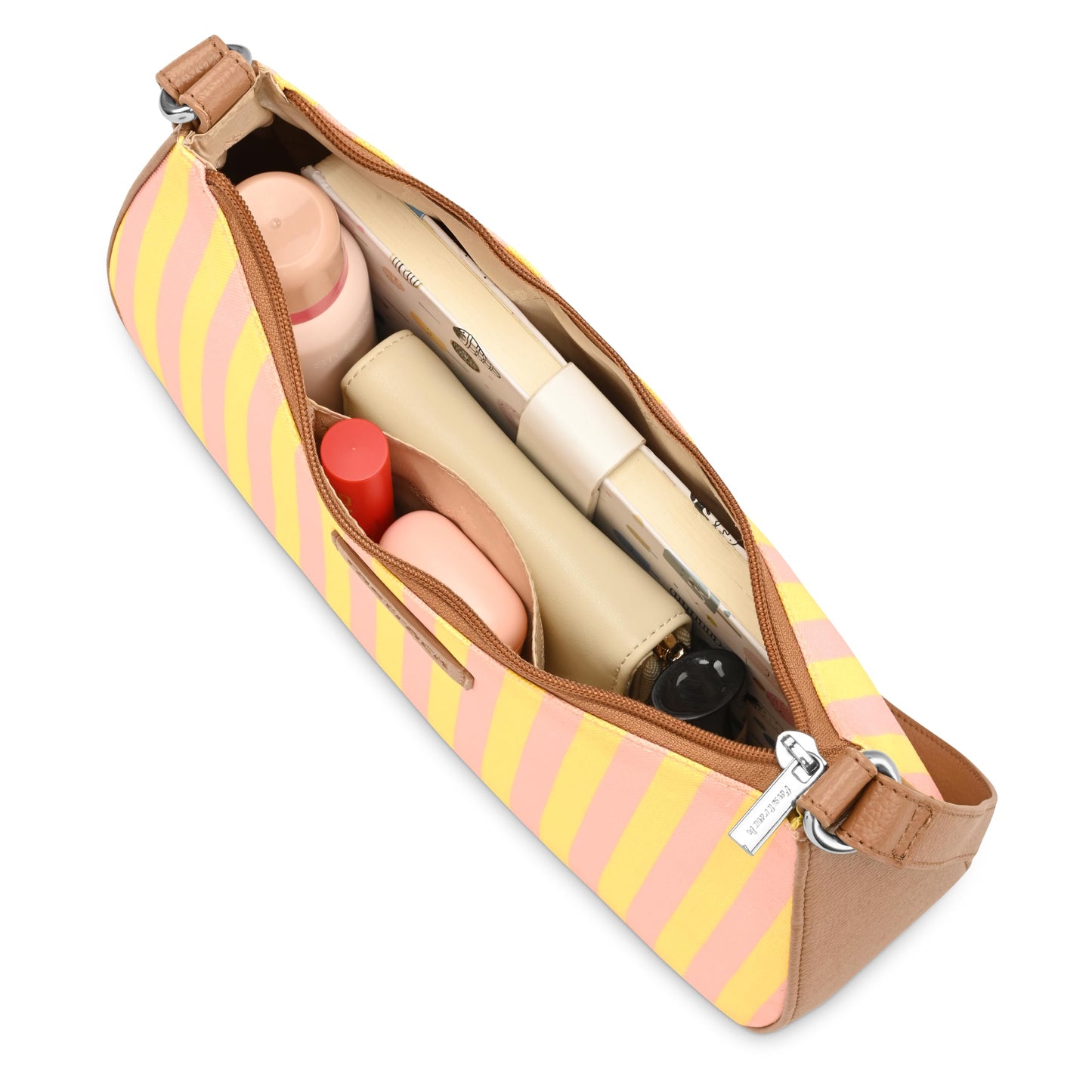 Fastrack Striped Crescent Casual Sling Bag for Women, Girls and Ladies