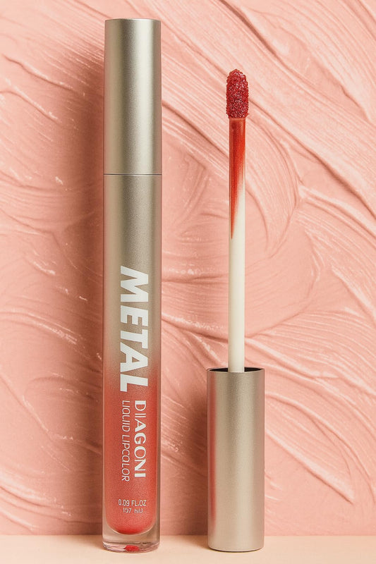 MEGAGA USA Metal Diaoni Liquid Lip Color – Rich Pigment, Metallic Gloss, Non-Drying Formula with All-Day Comfort Wear