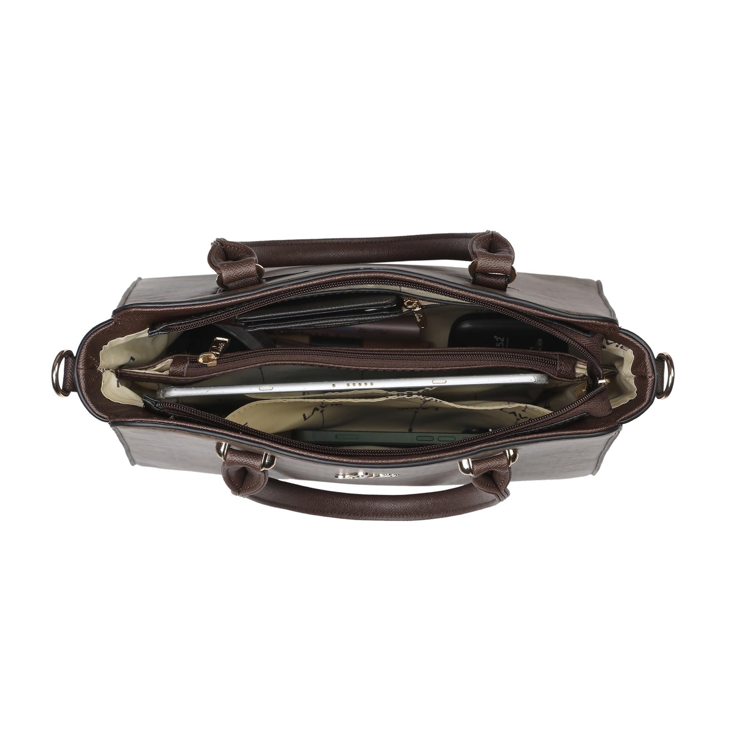 Lavie Women's Mono Ushawu Medium Satchel Handbag for Women | Satchel Bag for Work | Ladies purse | Stylish Shoulder Bag | Gift For Women