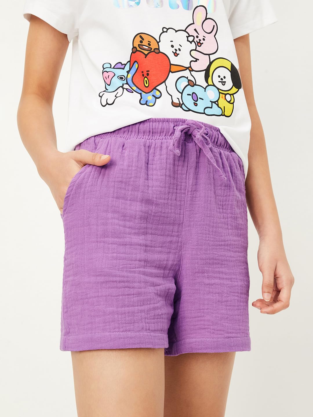 Max Girl's Shorts (M24ESHT09_Purple_8-9Y
