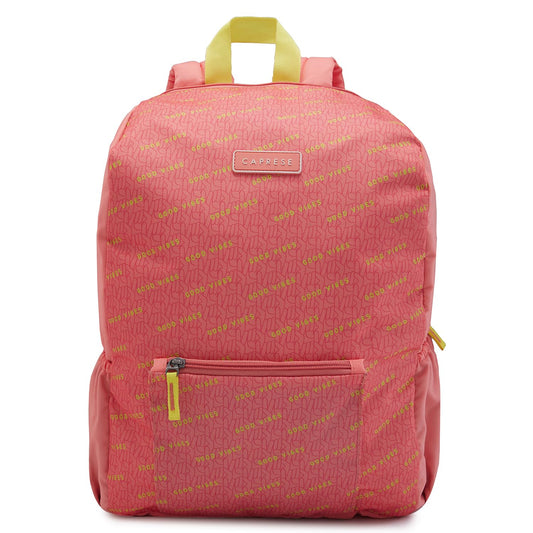 Caprese Zoe Laptop Backpack | Backpack for Women | Peach (Large)