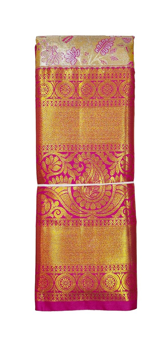 VFCollections Women's Kanchipuram Silk Pure Pattu Sarees With Blouse (VFC533-2)