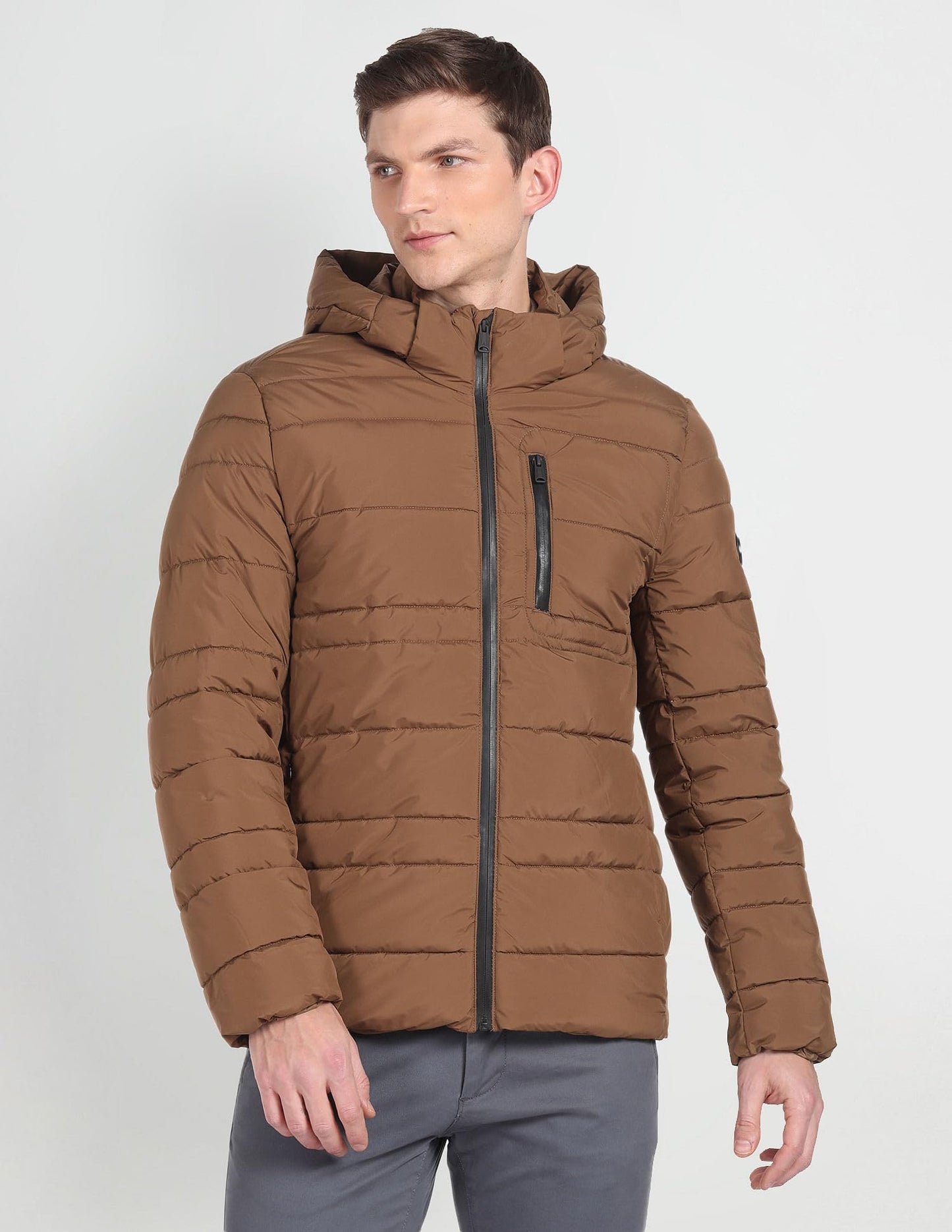 Arrow Men's A-Line Coat (ASAGJK4728_Khaki