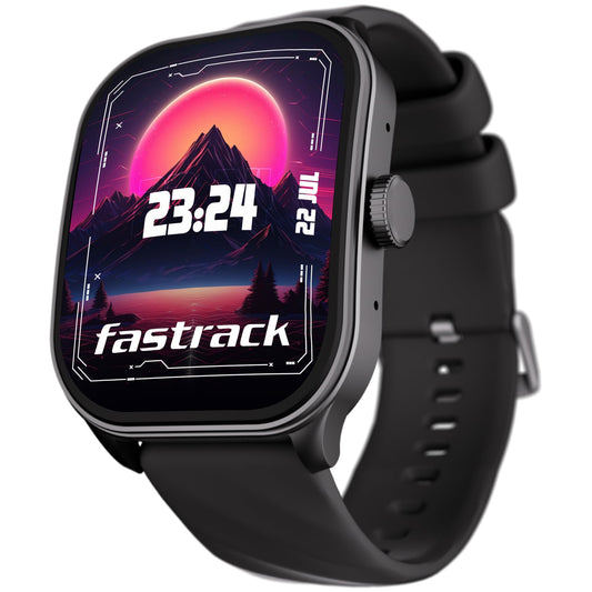 Fastrack Limitless FS2 Pro 1.96" AMOLED Smart Watch with BT Calling, AI Voice Assistant, 100+ Sports Modes, 5-Day Battery, Fast Charge, Health Tracking, – Smartwatch for Men & Women (Black)