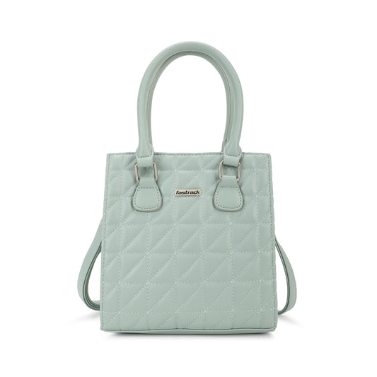Fastrack Quilted Satchel For Women, Ladies And Girls | Stylish And Trendy Satchel Handbag For Girls, Ladies And Women | Made Up Of Premium Semi-Pu Material, Green