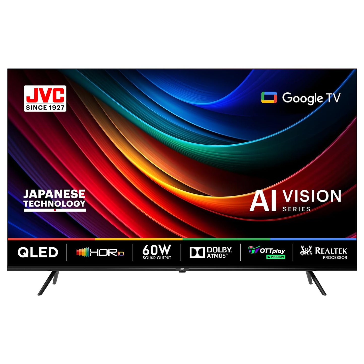 JVC 127 cm (50 inches) AI Vision Series QLED Google TV LT-50NQ7165C (Black)