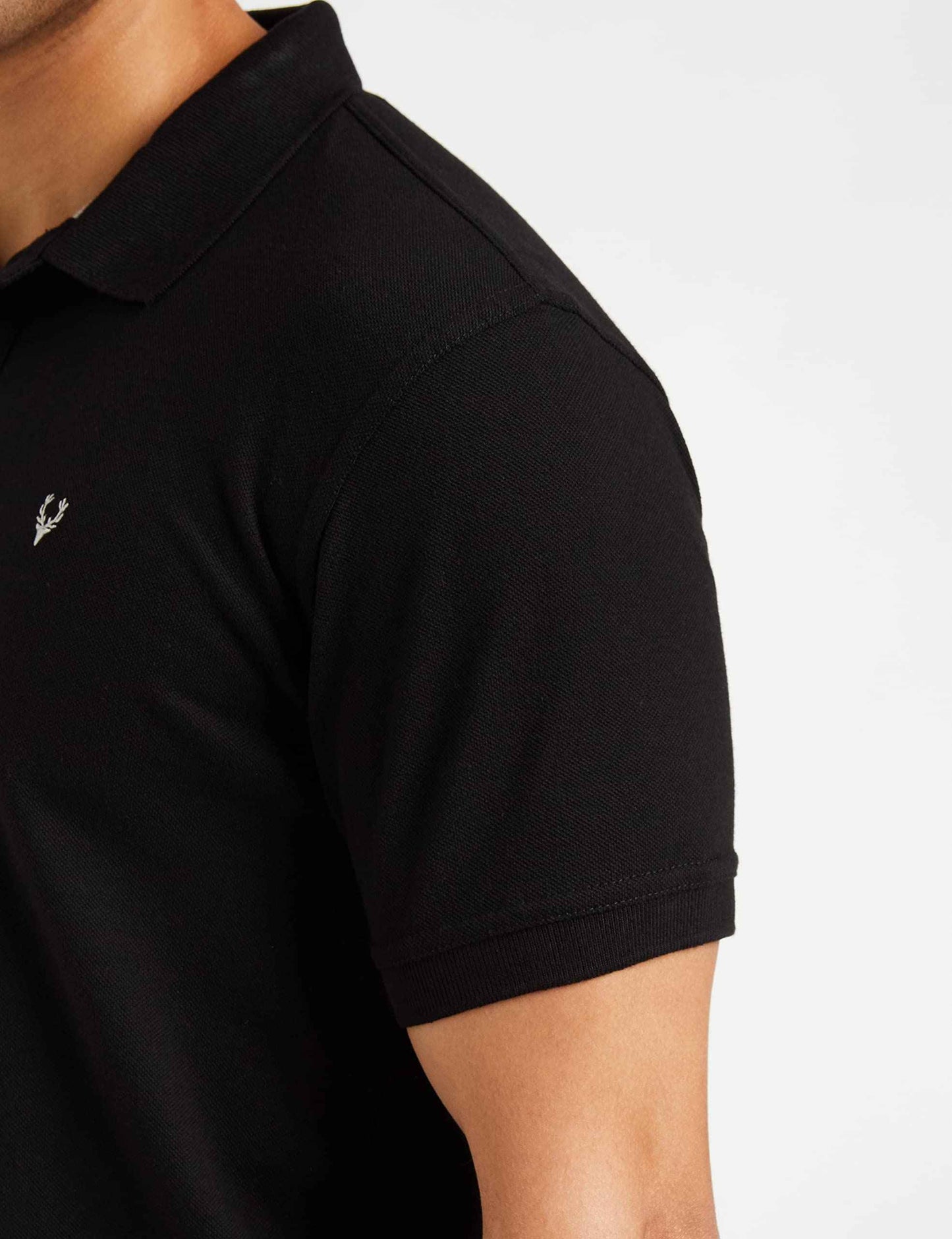 Allen Solly Men Jet Black Regular Fit Polo(AMKP317G04249_Jet Black_L)