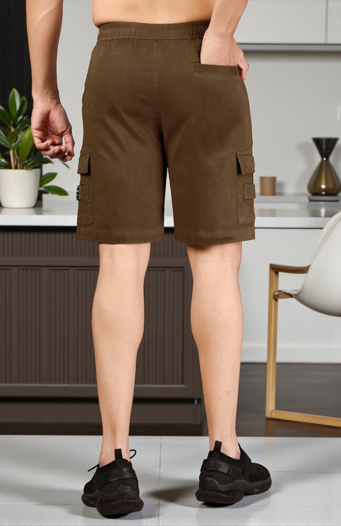 RynoGear Men's Shorts || Cotton Casual Shorts for Man || Shorts Pant for Men Brown