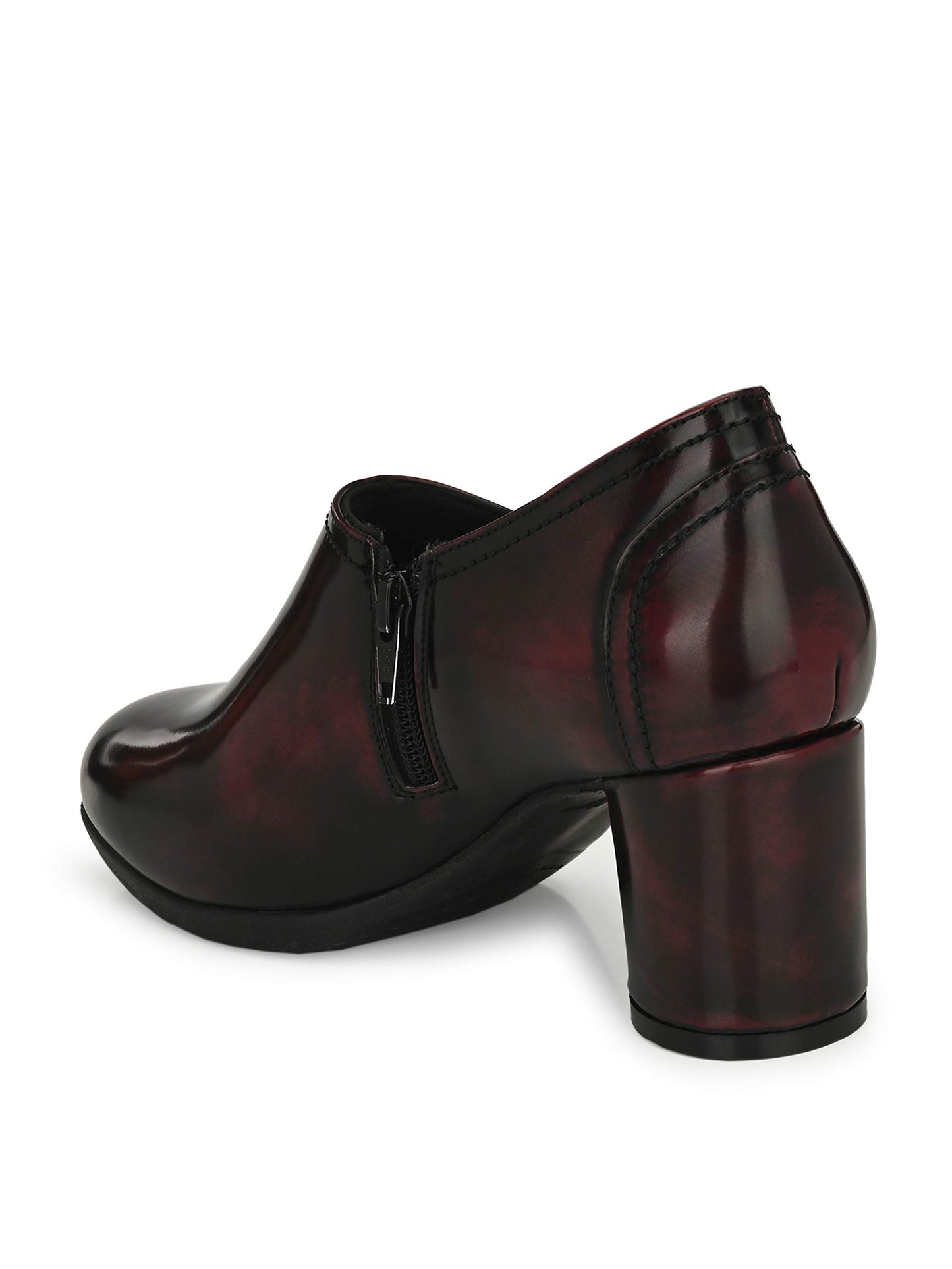 Delize Womens Brown/Cherry mid Heel Shoes (Cherry, Numeric_5)