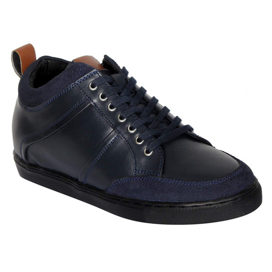Celby lace up Navy Blue Sneakers for Men with Hidden HeelStylish, Comfortable, and Durable Footwear for Everyday Wear