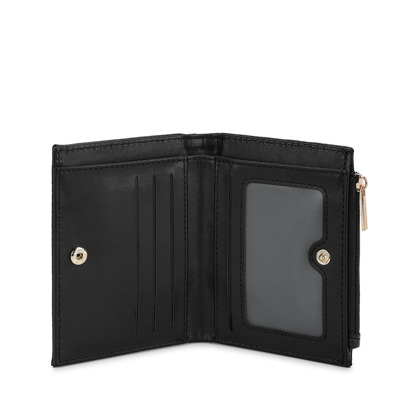 Fastrack Women's Two-Fold Wallet | Multiple Card Slots, Cash Slots, Zip Coin Pocket | Compact & Organized | 6 Months Warranty