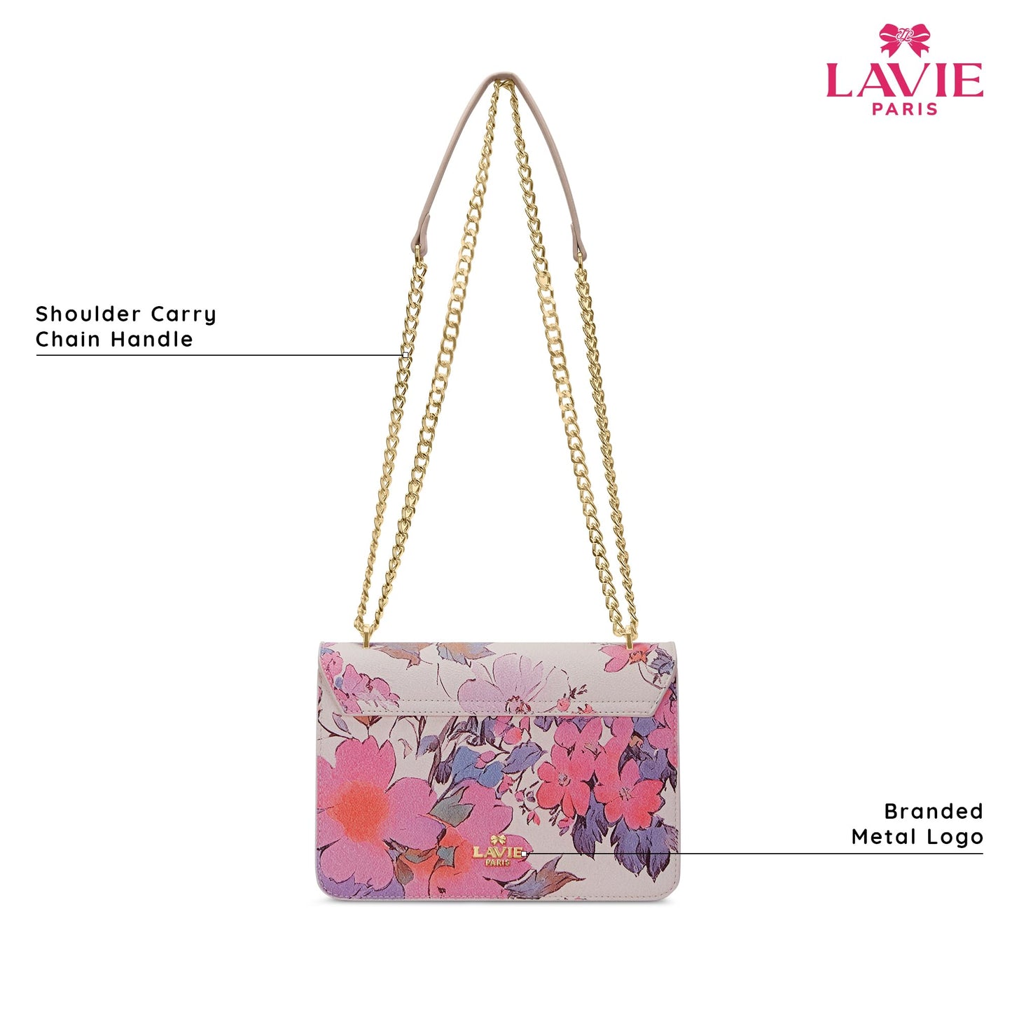 LAVIE PARIS Women's Fluer Medium Flap Crossbody Sling Bag | Ladies Purse Handbag | Gift for Women