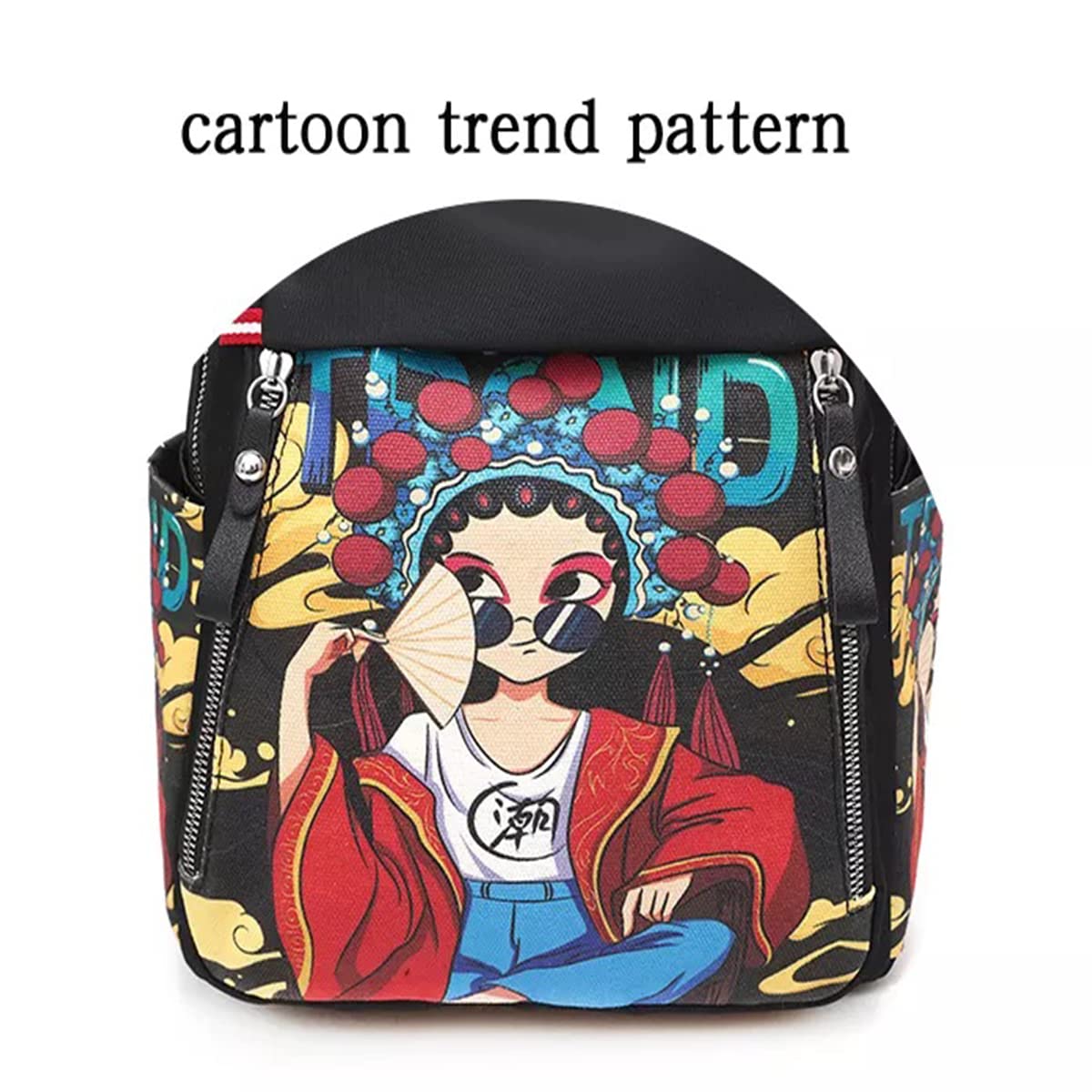 TYPIFY® Women's Backpack for Women Girls College Printed Anime Cartoon School Casual Bag