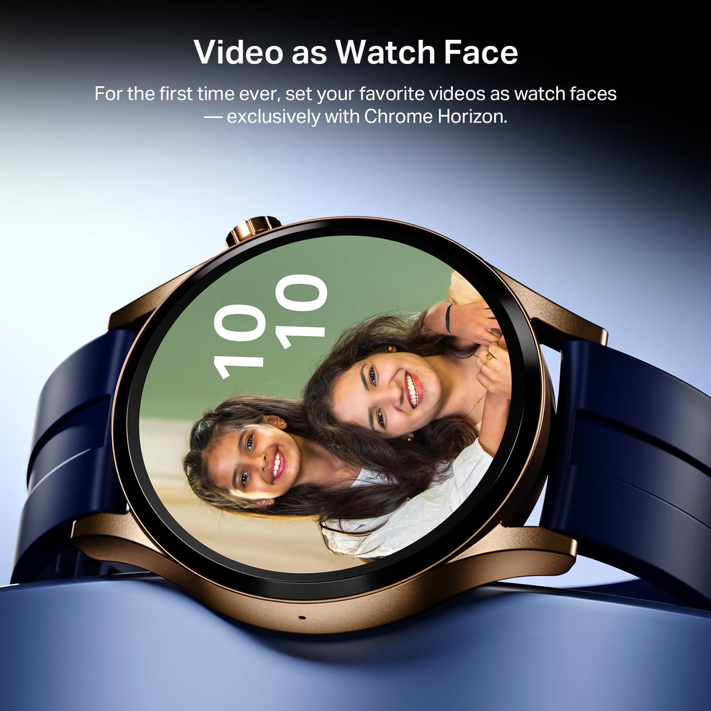 boAt Chrome Horizon, Video Watch Faces, 1.51” AMOLED Display, HRV & VO2 Max, Auto-Activity Detection, ASAP Charge, Advanced Bluetooth Calling, IP68, Heart Rate & SpO2 Monitor Smart Watch(Royal Blue)