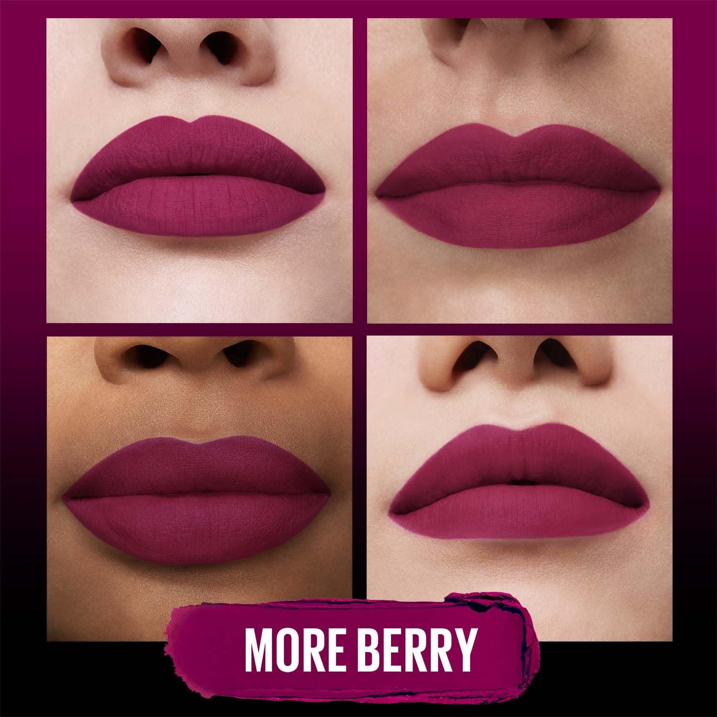 Maybelline New York Color Sensational Ultimatte Lipstick, More Berry, 1.7g