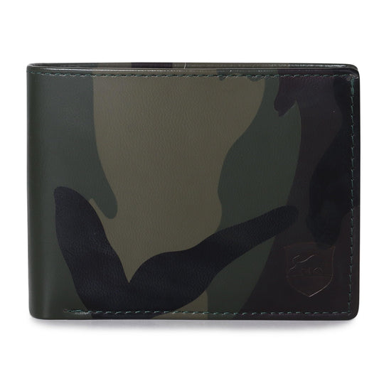 SAMTROH Album Design Card Slots Artificial Leather Wallet for Men | 3 Card Slots I 2 Currency & 1 Secret Compartments I 6 Id Card Slot (BArmy)