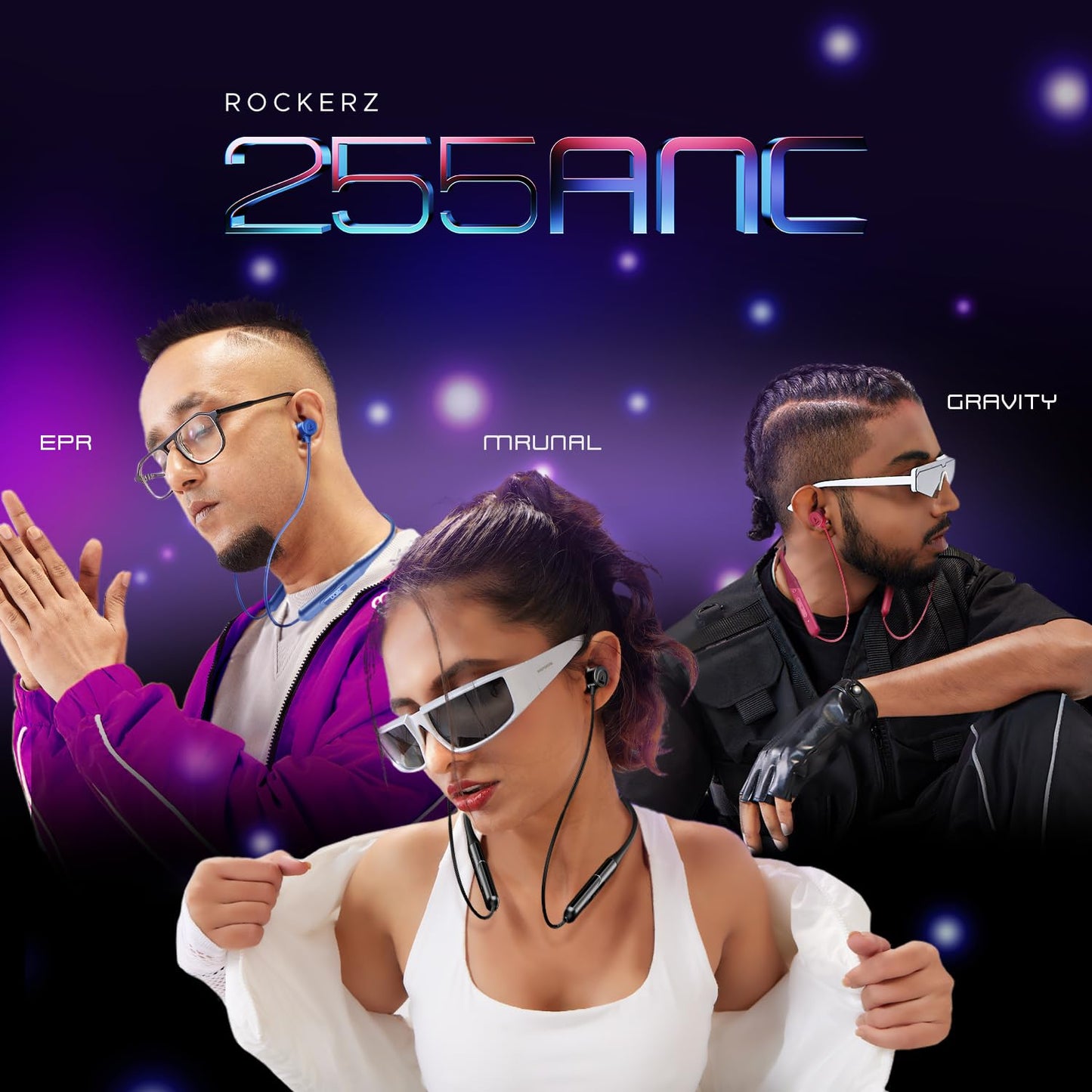 boAt Rockerz 255 ANC, 100Hrs Battery,Spatial Audio, ANC (~32dB), Fast Charge(10Mins=24HRS),3Mics AIENx,13mm Drivers, Bluetooth in Ear Neckband, Wireless with Mic Earphones (Raven Black)