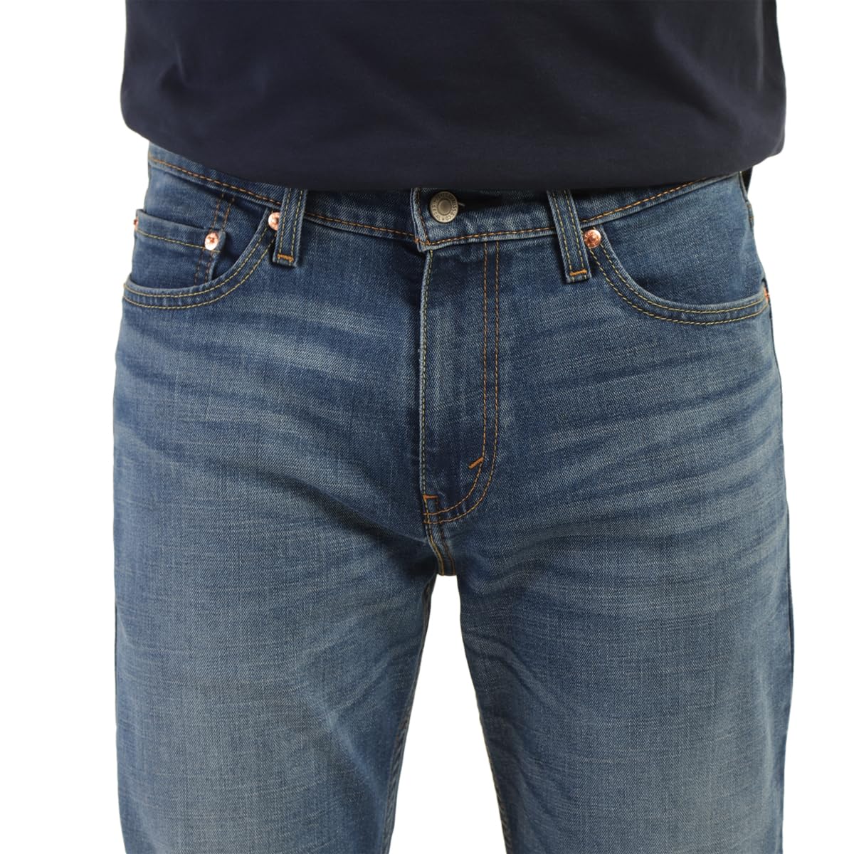 Levi's Men's Mid Rise 511 Slim Fit Mid-Rise Jeans Mid Indigo | Size: 34